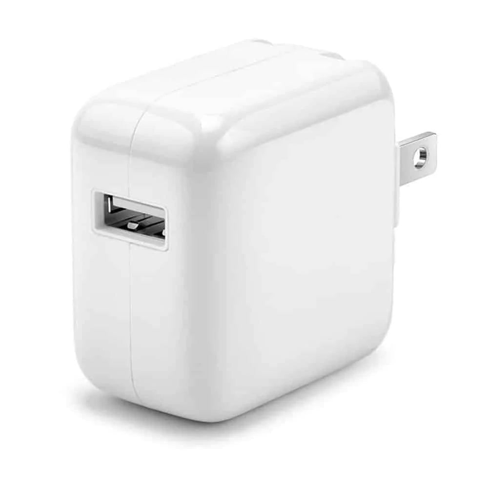 USB Power Adapter Wall Charger UL Certified– White 2.4 AMP (12w)
